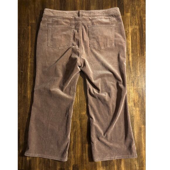 Pilcro Women’s 18W  40 x 27 Corduroy Pant Yaya Mid Rise Crop Flare Taupe Brown - Picture 6 of 16
